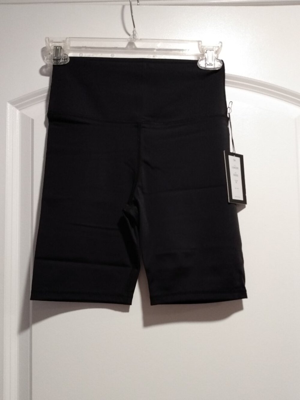 lumi Black Mid-Thigh Length Athletic Shorts